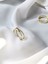 Kadın Gold Renk Minimal Kalp Model Zirkon Taşlı Ayarlanabilir Yüzük 1