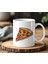 Pizza Dilimli Tasarımlı Beyaz Seramik Baskılı Kupa Bardak 330 ml 1