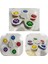 -Squid Game Gonggi Spinner 5 Taş Oyunu Için Çelik Bilyalı Set - 5 Renkli Taş Dönen Kapaklı Şekliyle 3