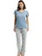 Kadın Mavi Pijama Takımı 3257-S 1