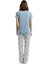 Kadın Mavi Pijama Takımı 3257-S 4