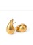 Gözyaşı Damlası Çelik Gold Küpe 2