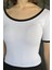Kadın Şerit Detaylı Basic Crop Top Bluz 4