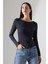 Uzun Kollu Kayık Yaka Vücudu Saran Basic Kadın Body T-Shirt 21897 Bordo 1