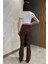 Kadın Yüksek Bel Fitilli İspanyol Paça Tayt P-00015493 3