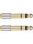 2 Adet 6.35MM - 3.5mm Dönüştürücüler 1/4 Inç Erkek 1/8 Inç Dişi 6.35 - 3.5 Jak Kulaklık Ses Adaptörü Bağlantı Fişi (Yurt Dışından) 5