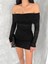 Madonna Yaka Dantelli Bodycon Mini Elbise 5