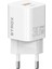 PDQ30B 30W Pd Qc 3.0 1xusb-A + 1xtype-C Port Çıkışlı Şarj Cihazı – Beyaz / 30W Pd Super Fast Charge Adapter Type-C & Usb-A Dual Port 1