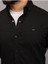 Erkek Siyah Slim Fit Dar Kalıp Cepsiz Robalı Kot Gömlek 4