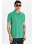 Erkek Slim Fit Dar Kesim Pamuk Yeşil Polo Yaka Tişört 2