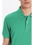 Erkek Slim Fit Dar Kesim Pamuk Yeşil Polo Yaka Tişört 3