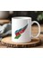 Azerbaycan Bayrağı Tasarımlı Beyaz Seramik Baskılı Kupa Bardak 330 ml 1