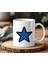 Mavi Yıldız Tasarımlı Beyaz Seramik Baskılı Kupa Bardak 330 ml 1