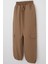 Kız Çocuk Paraşüt Jogger Paça Pantolon Kargo Cep 7-12 Yaş, Kahverengi 3