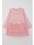 Kız Çocuk Uzun Kollu Elbise Kat Kat Tüllü Fiyonklu 1.5-5 Yaş, Pembe 1