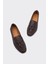 Aroya Kahve Hakiki Deri Kadın Loafer 3