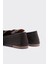 Aroya Kahve Hakiki Deri Kadın Loafer 4