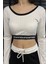 Bel Lastikli Yazı Baskılı Kadın Body Bluz 4