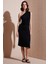 Slim Fit Tek Omuzlu Yırtmaçlı Bağlama Detaylı Midi Elbise Bayan Elbise 5866272 1