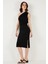 Slim Fit Tek Omuzlu Yırtmaçlı Bağlama Detaylı Midi Elbise Bayan Elbise 5866272 5