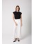 Kadın T-Shirt Beli Lastikli Duble Kol Bisiklet Yaka Siyah Basic - 2501 1