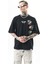 Erkek Low Vision Nakışlı Oversize T-Shirt Siyah 2