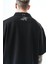 Erkek Polo Yaka Oversize T-Shirt Siyah 5