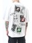 Erkek Low Vision Nakışlı Oversize T-Shirt Beyaz 4