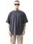 Erkek Hand Baskılı Oversize T-Shirt Füme 2