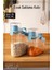 2 Adet Contalı Sızdırmaz Erzak - Deterjan Saklama Kabı / 1800 - 1100ML / Mavi 1