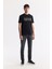 Erkek Siyah Bisiklet Yaka Hologram Baskılı İnterlok T-Shirt A51Y1092 6