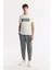 Erkek Ekru Bisiklet Yaka Hologram Baskılı İnterlok T-Shirt A51Y1092 6
