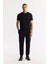 Erkek Siyah Beli Lastikli Bağcıklı Bi-Stretch Regular Fit Eşofman Altı A51Y3412 1