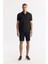 Erkek Siyah Düğmeli Polo Yaka Dokulu Jakarlı T-Shirt A51Y1121 5