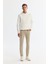 Erkek Ekru Kapüşonlu Baskılı Elastan Sweatshirt A42y1332 5