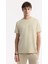 Erkek Bej Regular Fit Bisiklet Yaka Baskılı Bi Stretch İnterlok T-Shirt A51Y1131 1