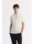 Erkek Ekru Polo Yaka Bi Stretch Baskılı Interlok T-shirt A51y1007 1