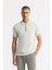 Erkek Ekru Regular Fit Polo Yaka Dokulu Rayon Triko T-shirt A51y5165 1