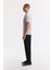 Erkek Gri Regular Fit Apaj Yaka Enine Çizgili Jakarlı T-shirt A51Y1145 3