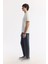 Erkek Ekru Bisiklet Yaka Pamuklu Jakarlı Elastan T-shirt A51y1012 3