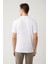 Erkek Beyaz Kıvrılmaz Polo Yaka %100 Pamuk Basic Regular Fit T-Shirt B001032 4