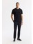 Erkek Siyah Bisiklet Yaka Baskılı Bi Stretch Interlok T-shirt A51y1166 6