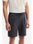 Erkek Antrasit Beli Lastikli Gofreli Bi-Stretch Relaxed Fit Şort A51Y3652 4