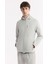Erkek Taş Comfort Fit Kapüşonlu Yaka Su İtici Bi Stretch Teknik Kumaş Mont A51Y6052 6