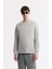 Erkek Gri Bisiklet Yaka Baskılı Bi Stretch Interlok Sweatshirt A51y1204 1