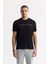 Erkek Siyah Regular Fit Bisiklet Yaka Reflektörlü Bi Stretch İnterlok T-Shirt A51Y1037 1