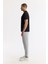 Erkek Siyah Regular Fit Bisiklet Yaka Reflektörlü Bi Stretch İnterlok T-Shirt A51Y1037 4