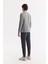 Erkek Gri Bisiklet Yaka Baskılı Bi Stretch Interlok Sweatshirt A51y1208 4