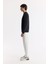 Erkek Siyah Bisiklet Yaka Baskılı Bi Stretch Interlok Sweatshirt A51y1208 4