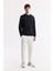 Erkek Siyah Bisiklet Yaka Baskılı Bi Stretch Interlok Sweatshirt A51y1208 8